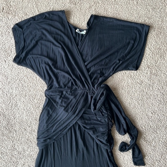 Anthropologie Saturday Sunday Black Aisling Wrap Soft Jumpsuit Small - Picture 5 of 7